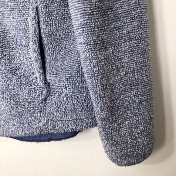 The North Face full zip jacket women medium blue fuzzy jersey - Picture 3 of 9